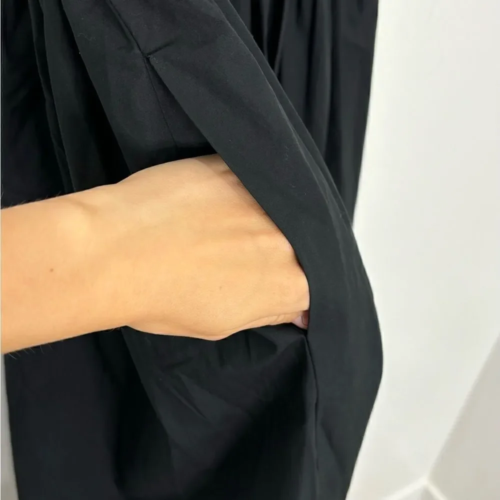 NWT J Crew Elena shirtdress in cotton poplin in black